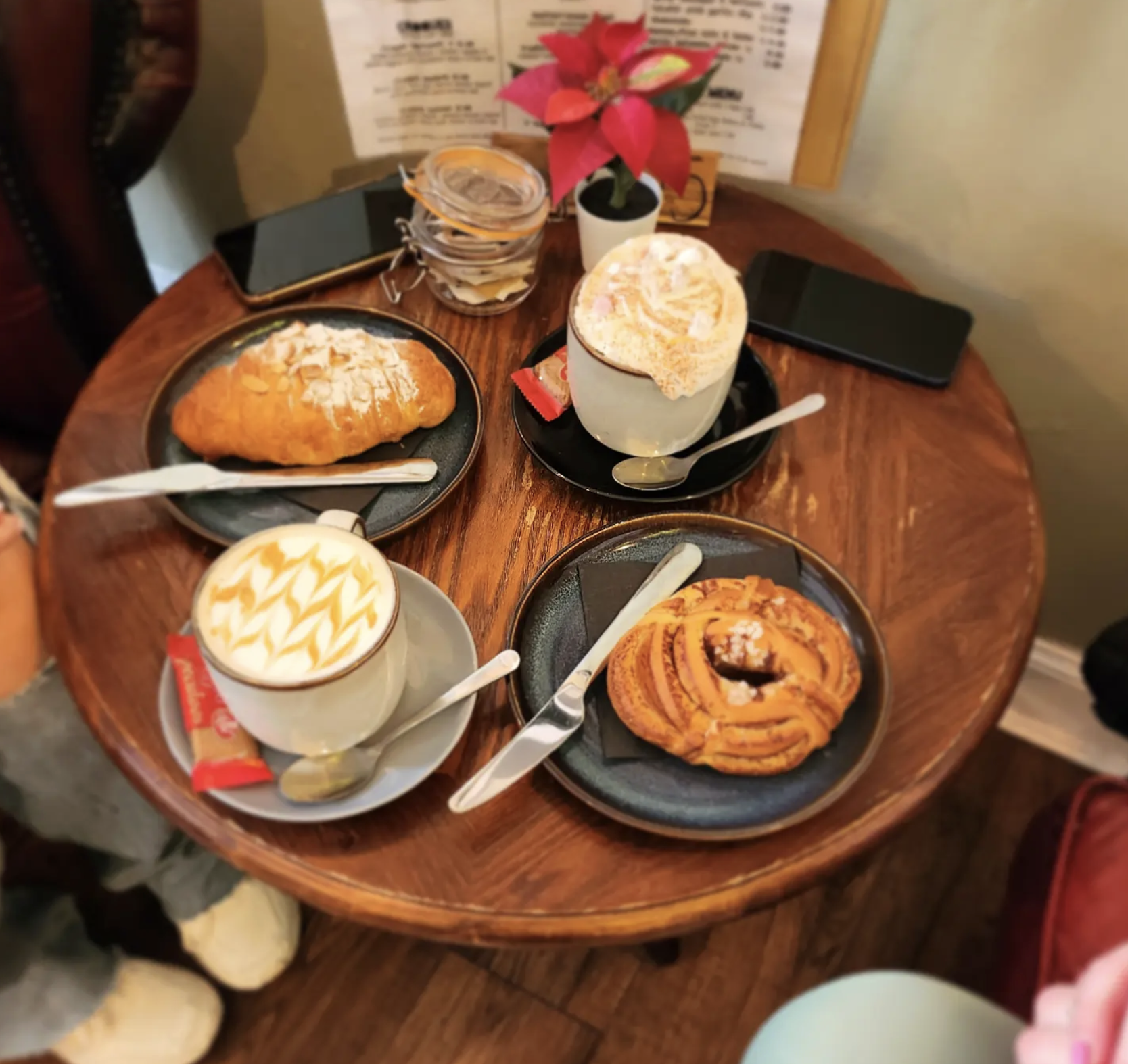Pastries and coffees